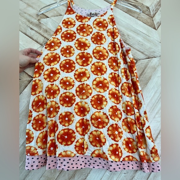Anthropologie Porridge Women’s Orange Slice High Neck Tank Top Tunic Rare Viral - Picture 4 of 8